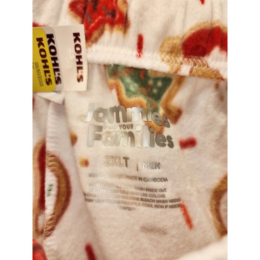 Jammies For Your Families Pajama Set Mens Size 2XB Gingerbread Holiday *flaw - Picture 10 of 11